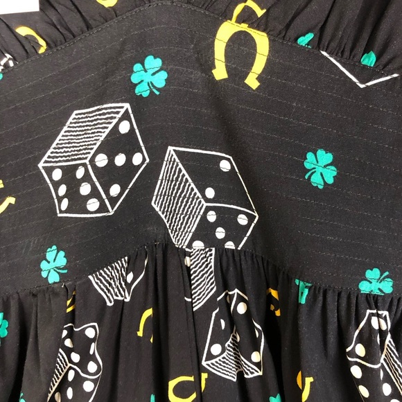 Trashy Diva retro deep cut cami dress lucky charm size 00 - Picture 3 of 8